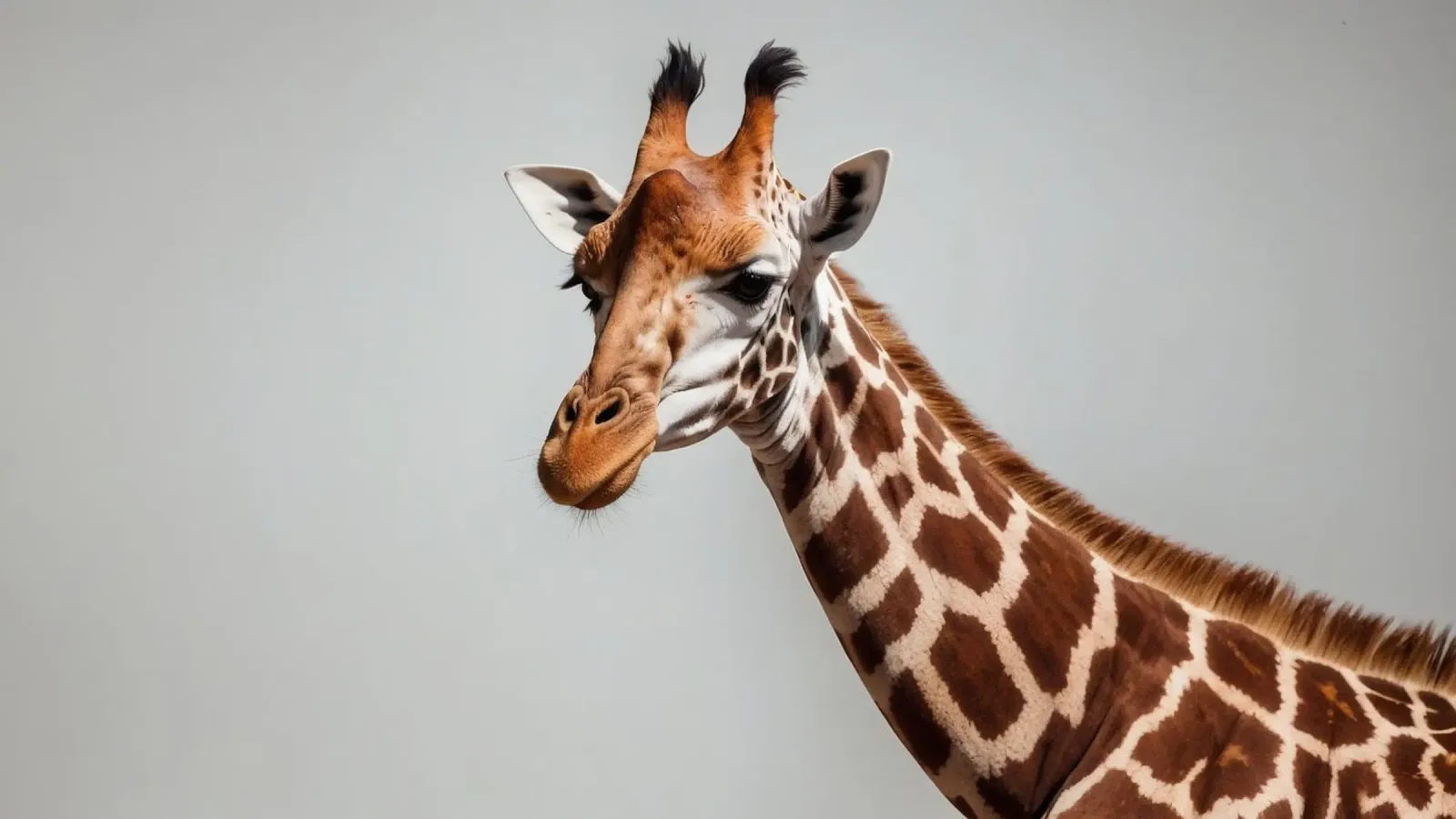 Giraffe exhibiting its distinctive features in environment canvas by DesignDoodle