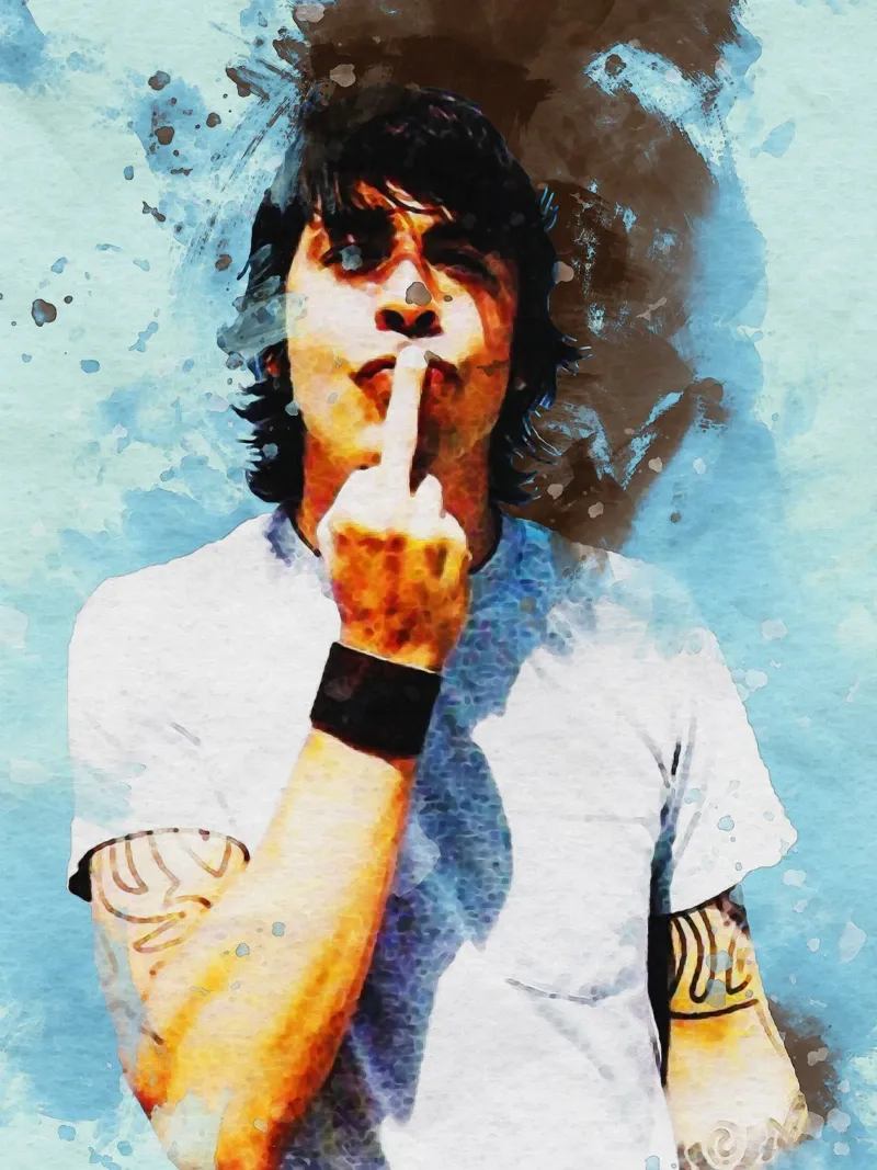 Smudge of Portrait Dave Foo Fighters hahnemühle de Gunawan Rb
