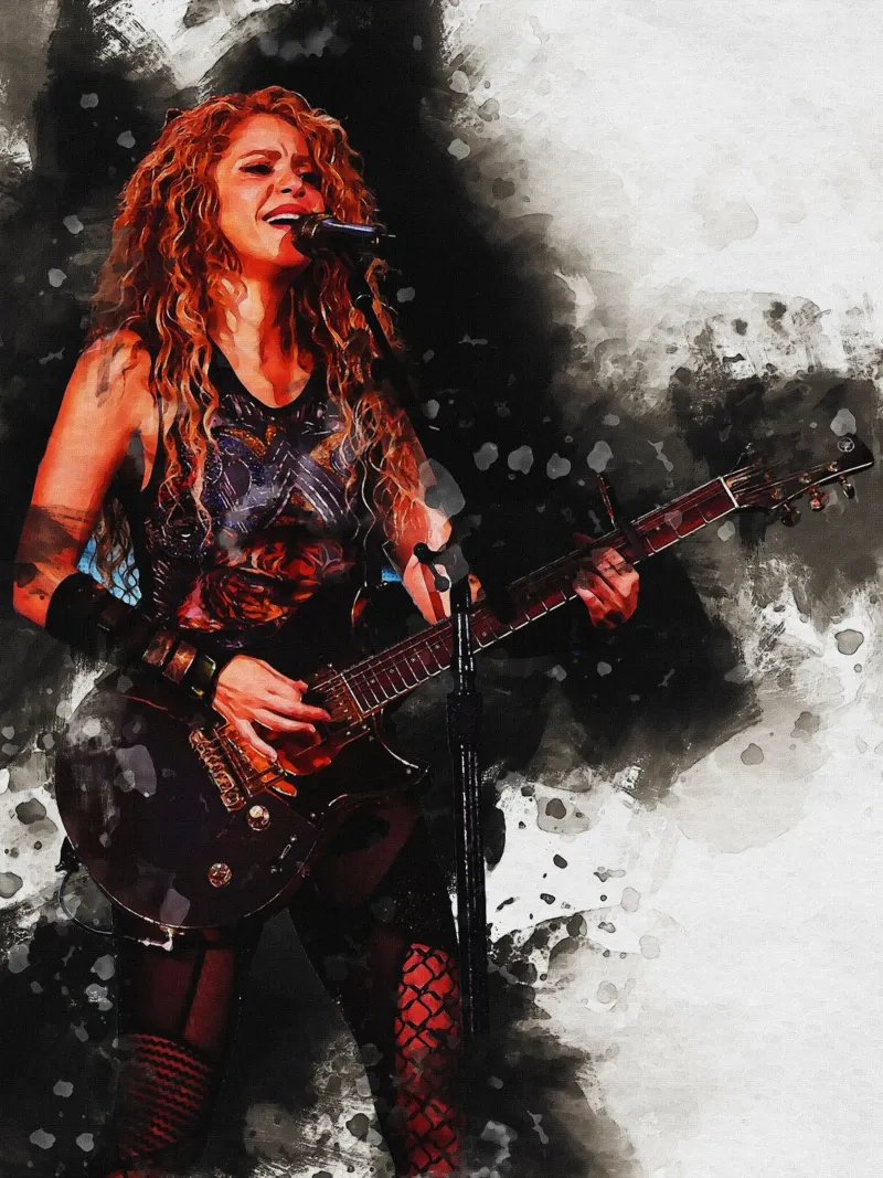 Smudge Shakira dal vivo in concerto pellicola backlit da Gunawan Rb