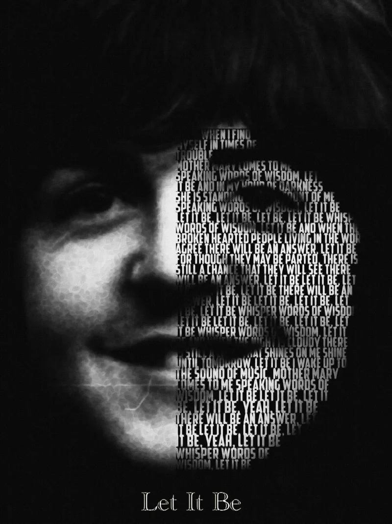 Let It Be Text art canvas by Gunawan Rb