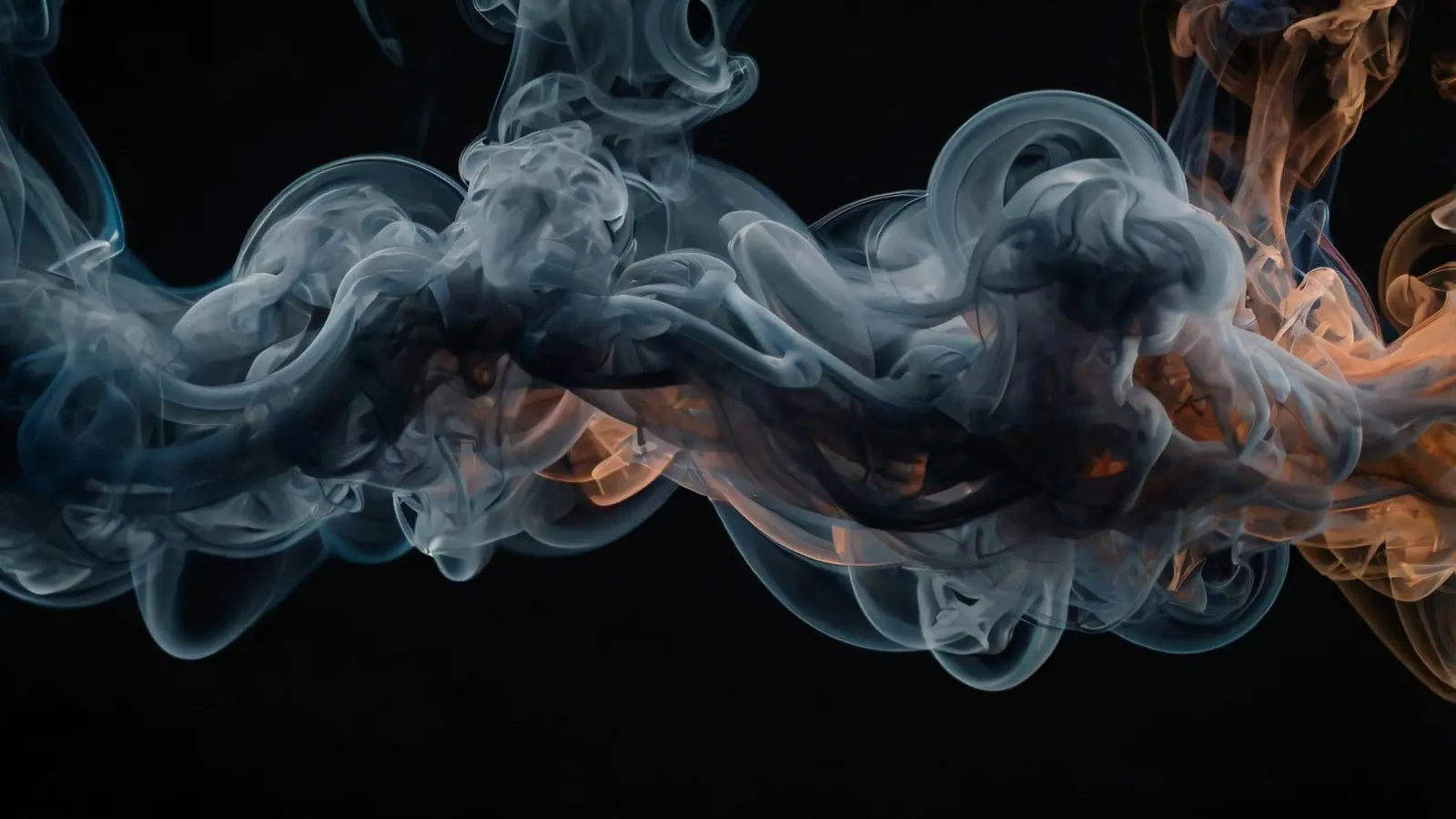 Dynamic swirl of colorful smoke against a dark background canvas by DesignDoodle