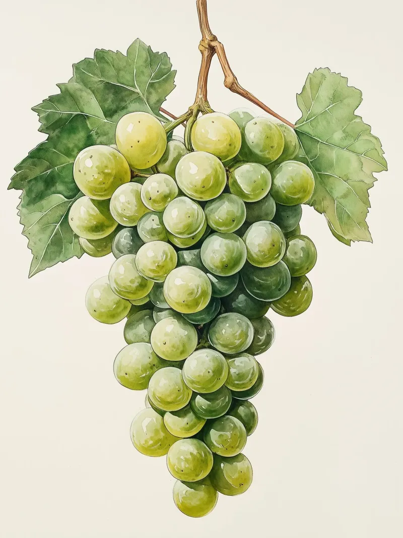 Bunch of green grapes hahnemühle by Spice & Style
