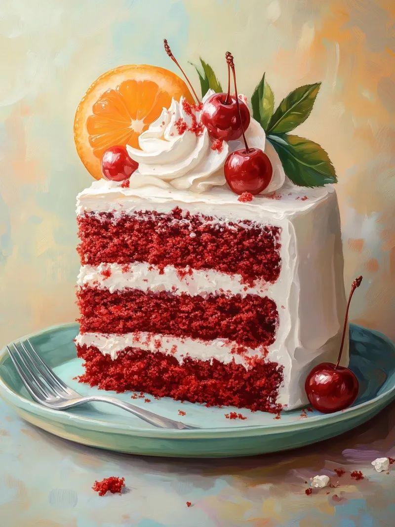 Festive Red Velvet cake forex plate by Spice & Style
