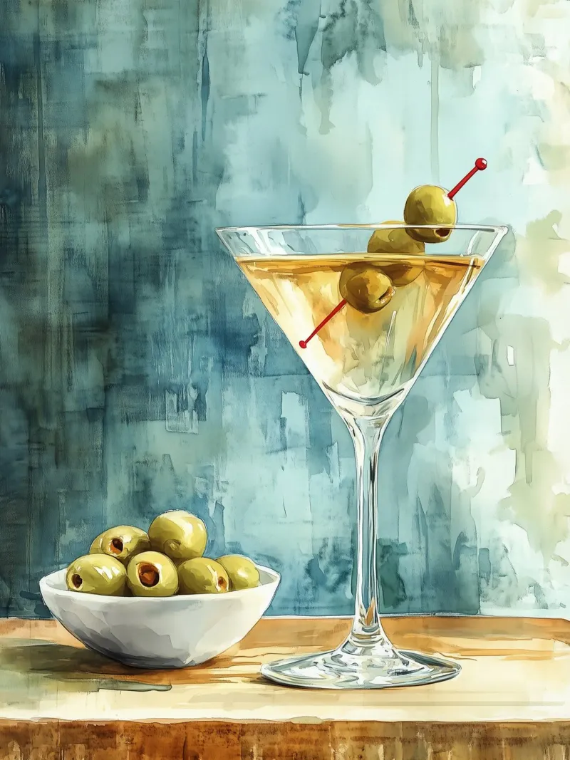 Martini classico con olive plexiglass da Spice & Style