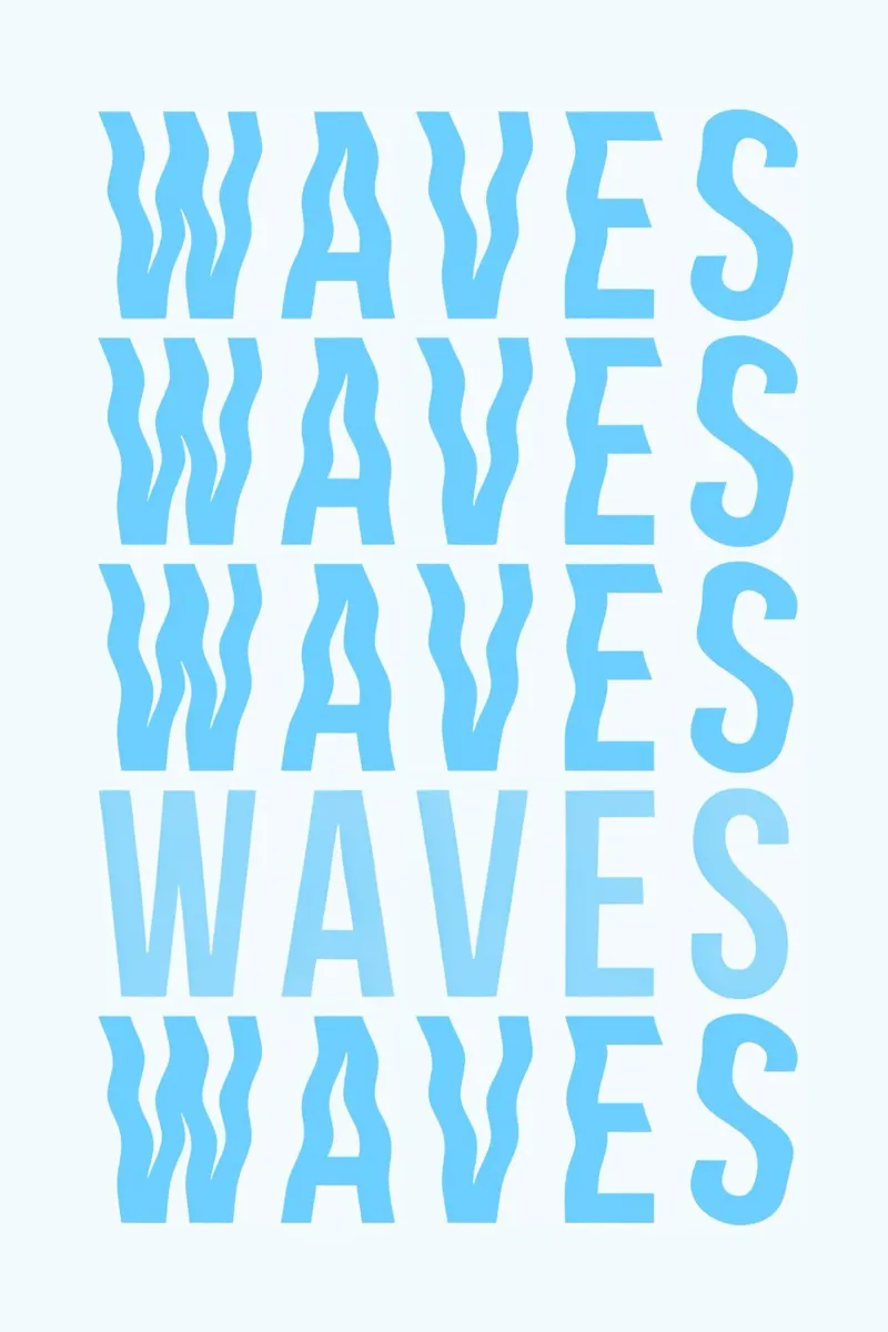 Waves Typography pellicola backlit da Attaboy Dsgn