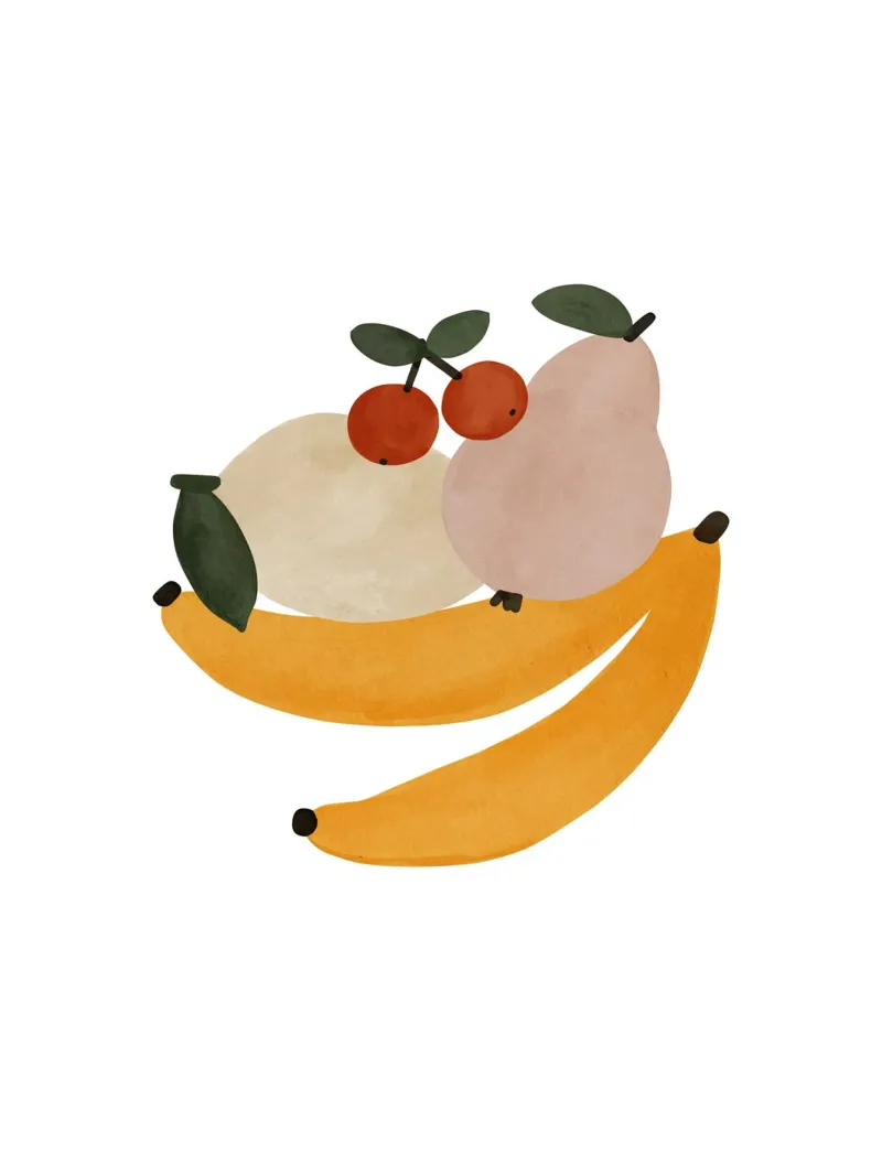 Yummy Fruits tela con Cornice a cassetta da treechild