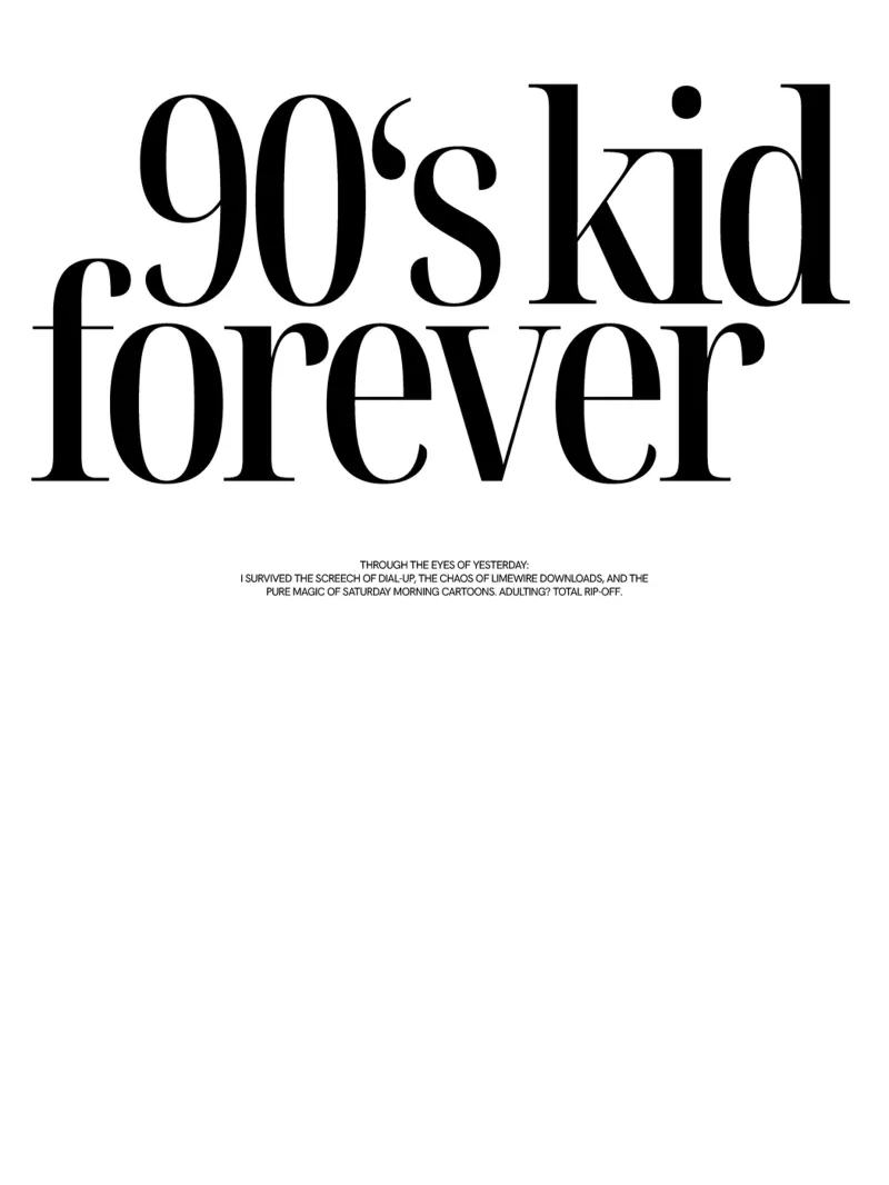 90's kid forever poster con telaio in legno da Sierra Foxtrot