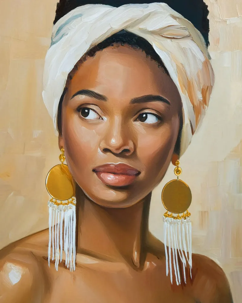 Donna africana con colori naturali pellicola backlit da Take Your Art BV