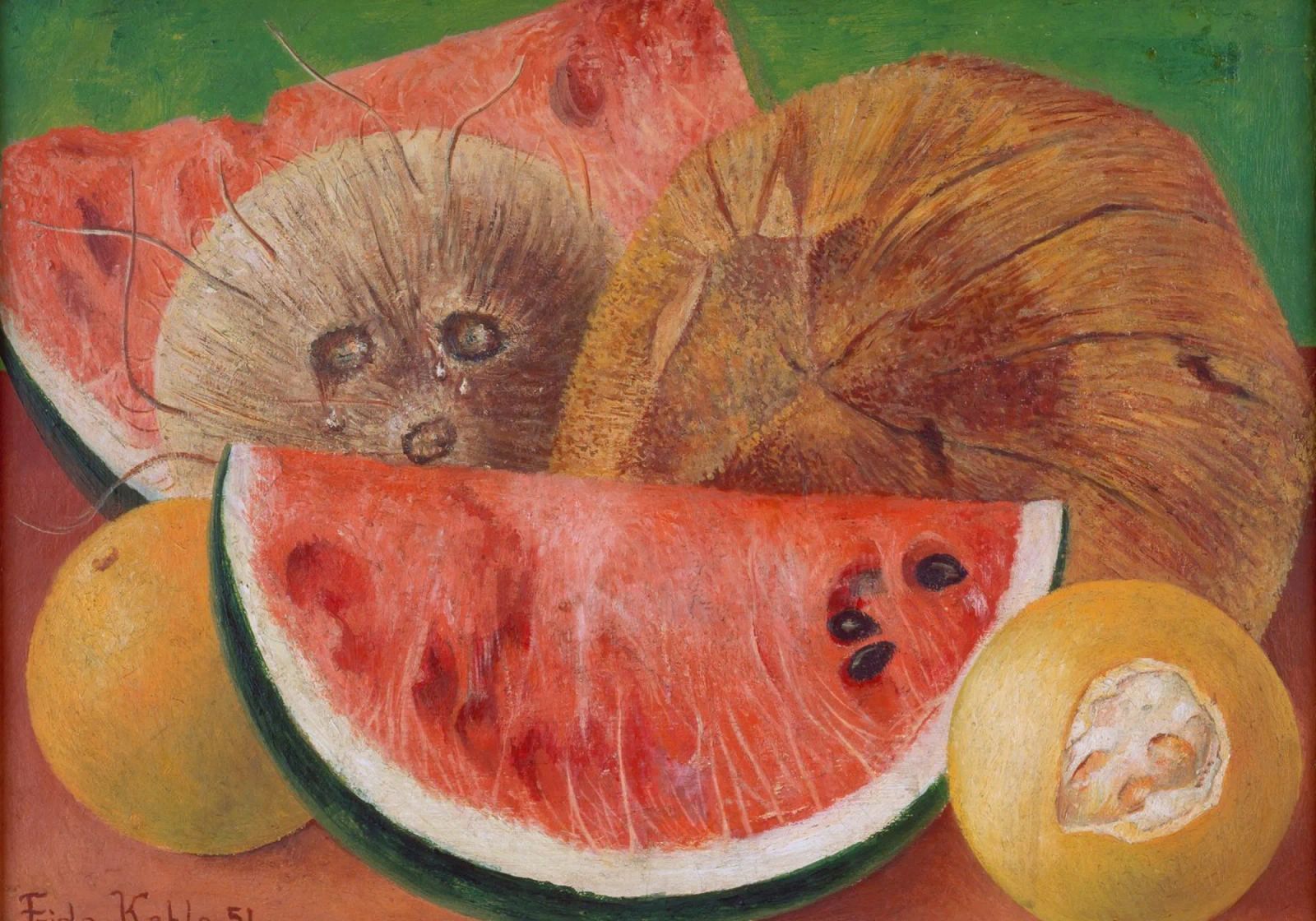 Frida Kahlo - Still life with coconuts and melons canvas by ARTOTHEK
