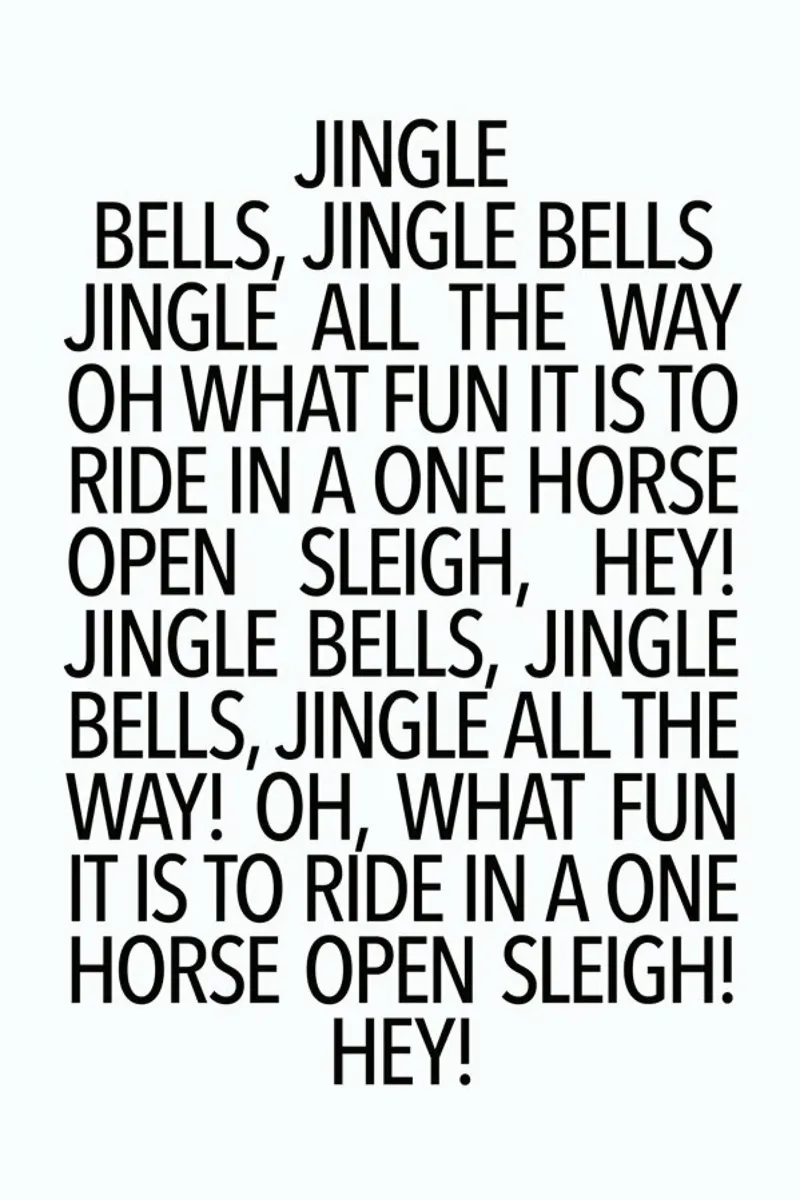 Jingle Bells poster con telaio in legno da Studio One