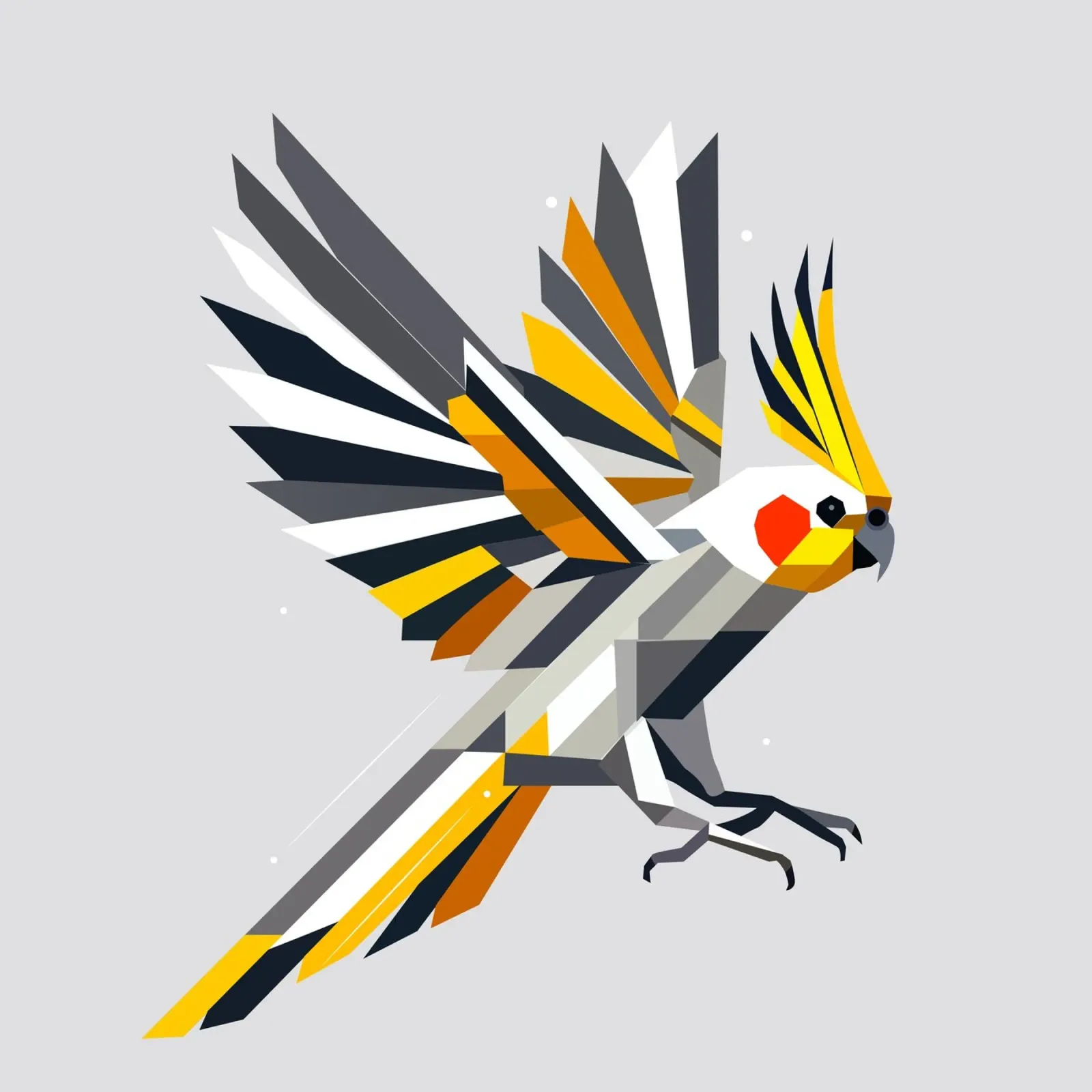 Cacatua geometrico e colorato poster da namosh