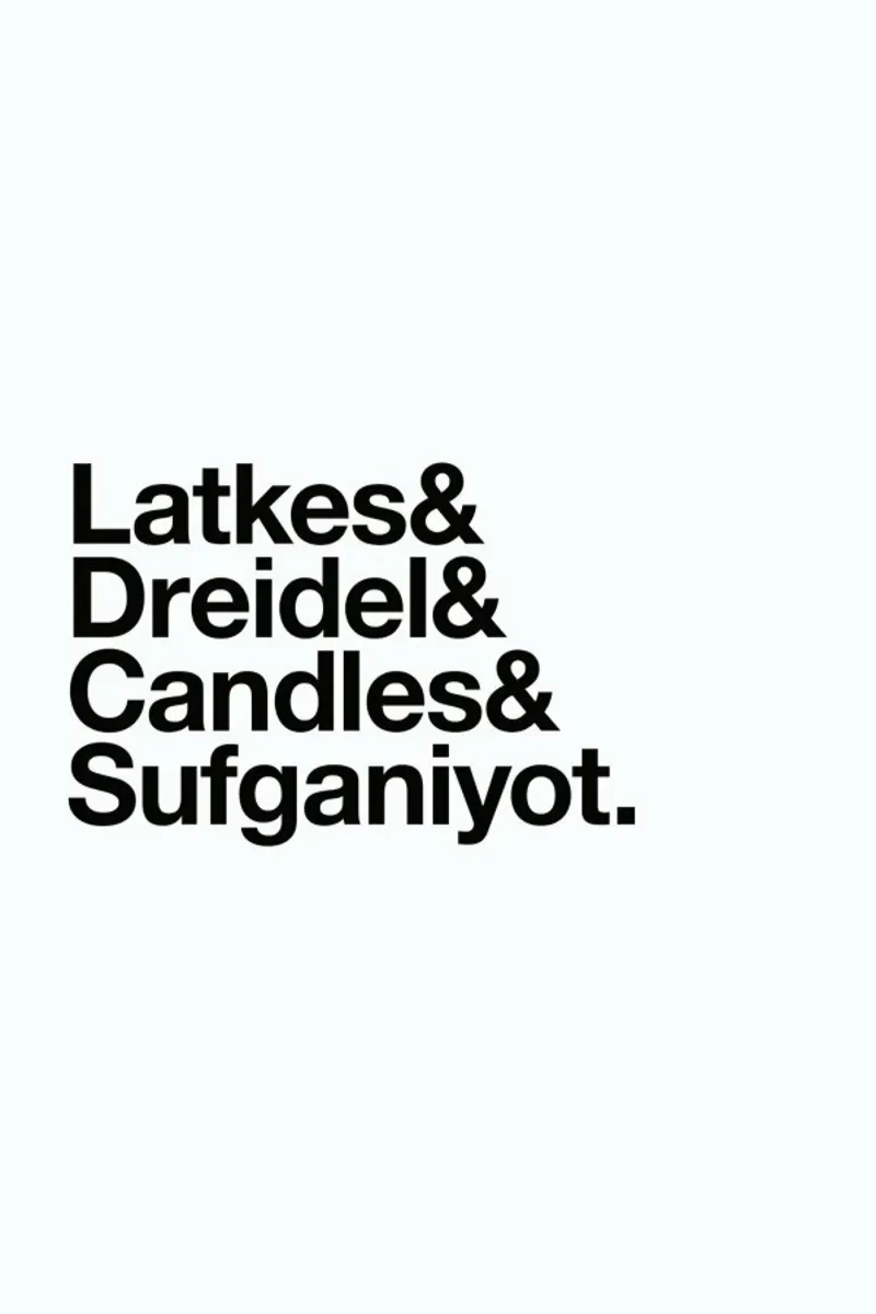 Latkes & Sufganiyot poster con telaio in legno da Studio One