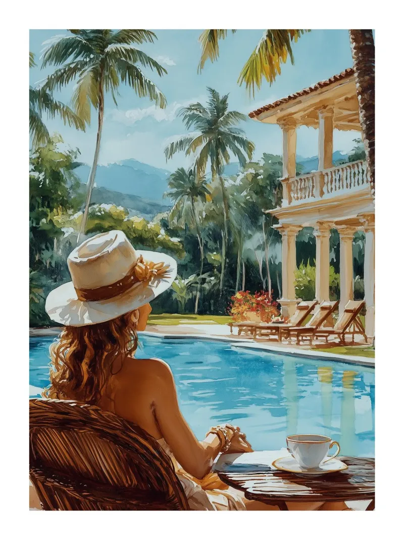 Relaxing by the pool hahnemühle by Shores & Skies
