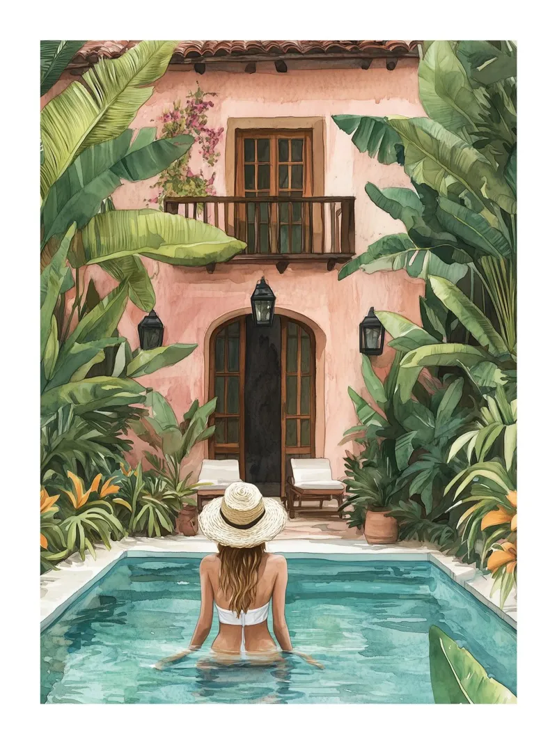 Rilassarsi in una villa tropicale carta hahnemühle da Shores & Skies
