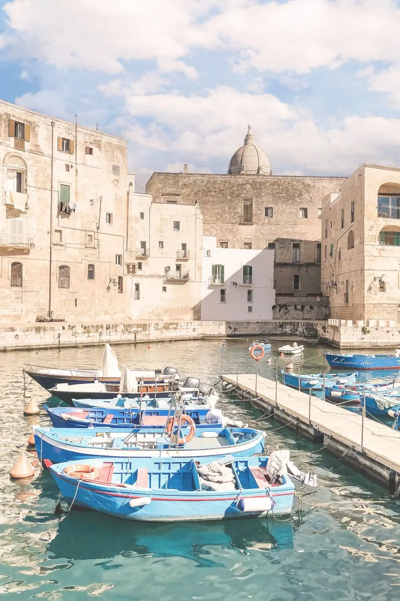 Puglia, Italy | Port of the fishing village of Monopoli alu-dibond by Julie Travel Photography