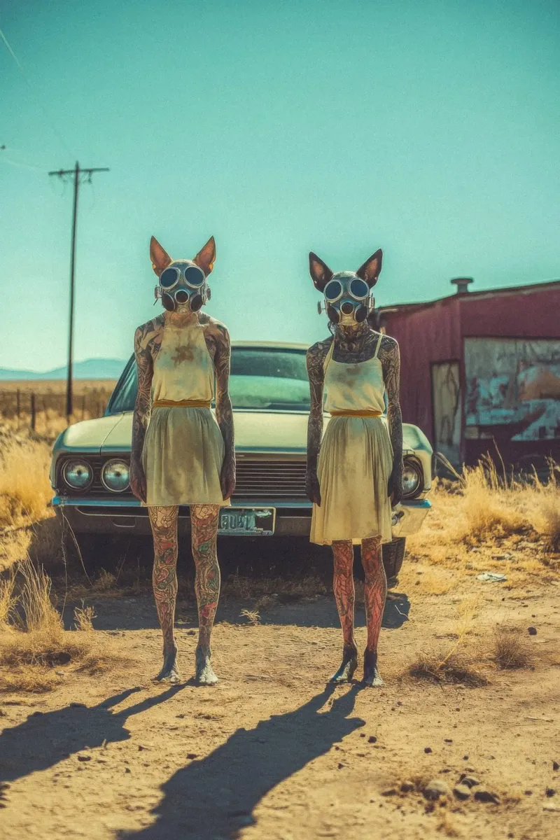 Mona et Luna, Las Vegas, Nevada canvas by Affiches Chien Originales – Dogland