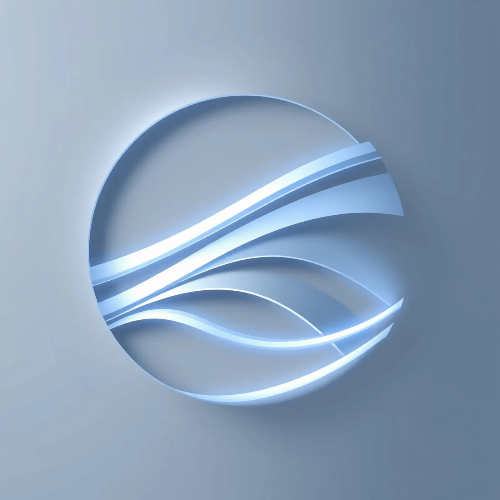 Disegno circolare astratto blu con linee fluide pellicola backlit da DesignDoodle