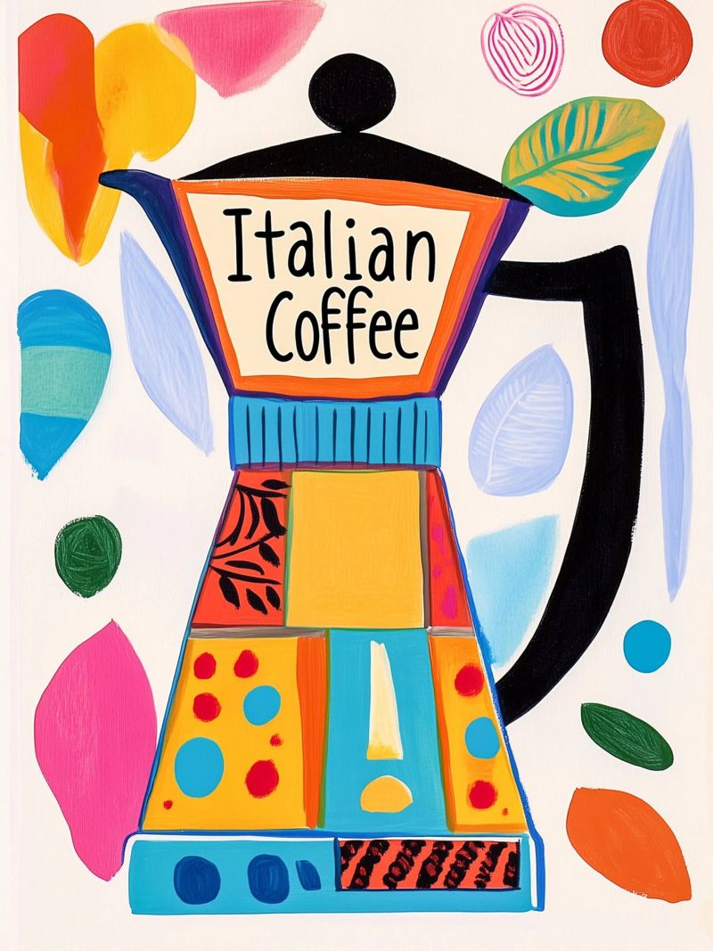 Bunte Espresso Liebe poster by Carinaprint