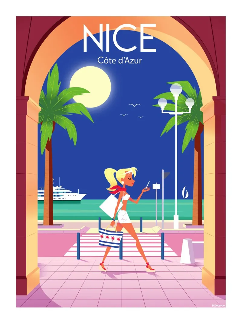 Nizza Costa Azzurra poster da Raphaël Delerue