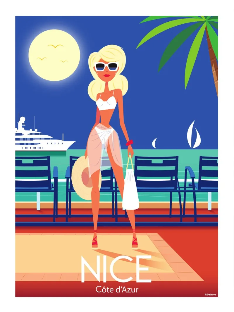 Nice Côte d'Azur acrylic glass by Raphaël Delerue