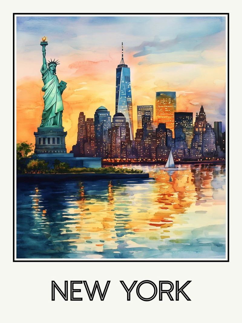 New York Poster von Frame the World