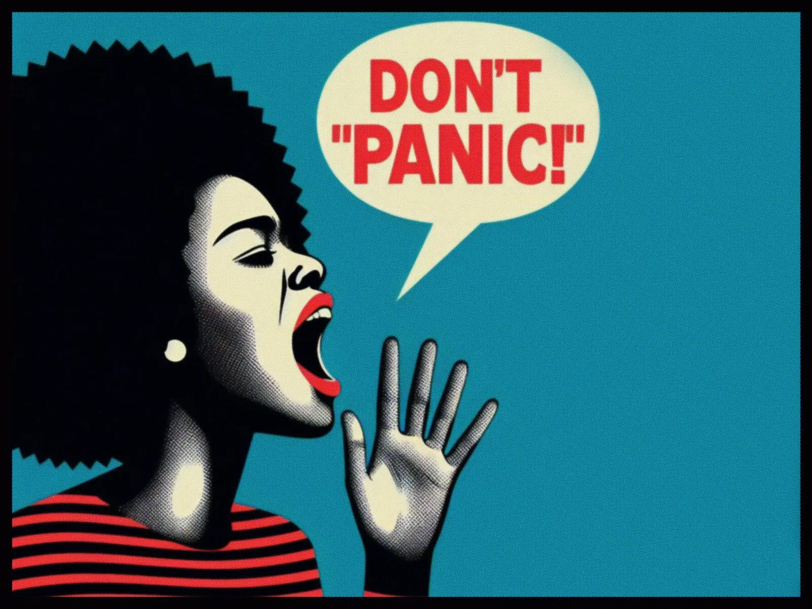 Don't Panic - Impression d'affiches vintage hahnemühle de posterprints-by-nomad