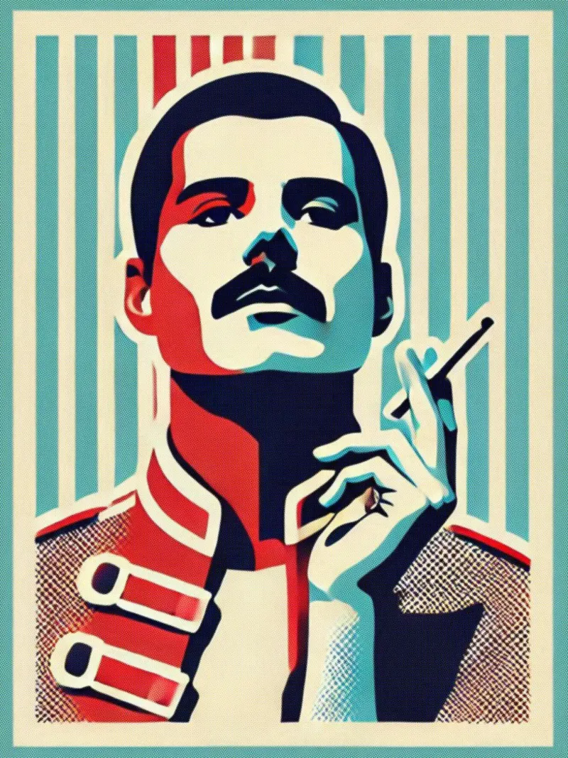 Freddie - Vintage poster print canvas by posterprints-by-nomad