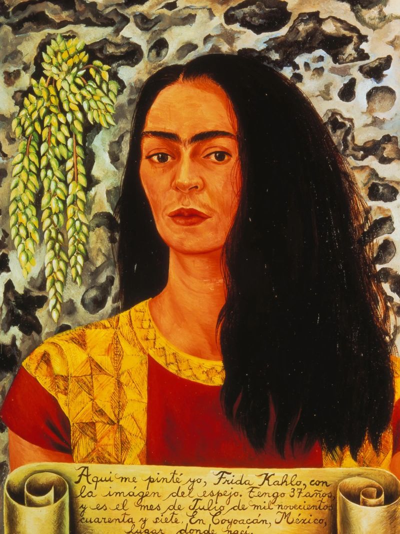 Frida Kahlo - Selbstporträt mit offenem Haar Poster von ARTOTHEK