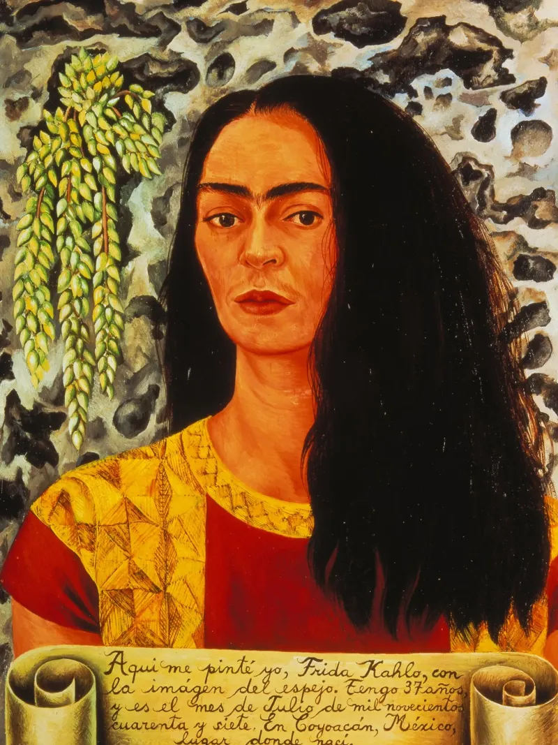 Frida Kahlo - Autoritratto con capelli aperti pellicola backlit da ARTOTHEK