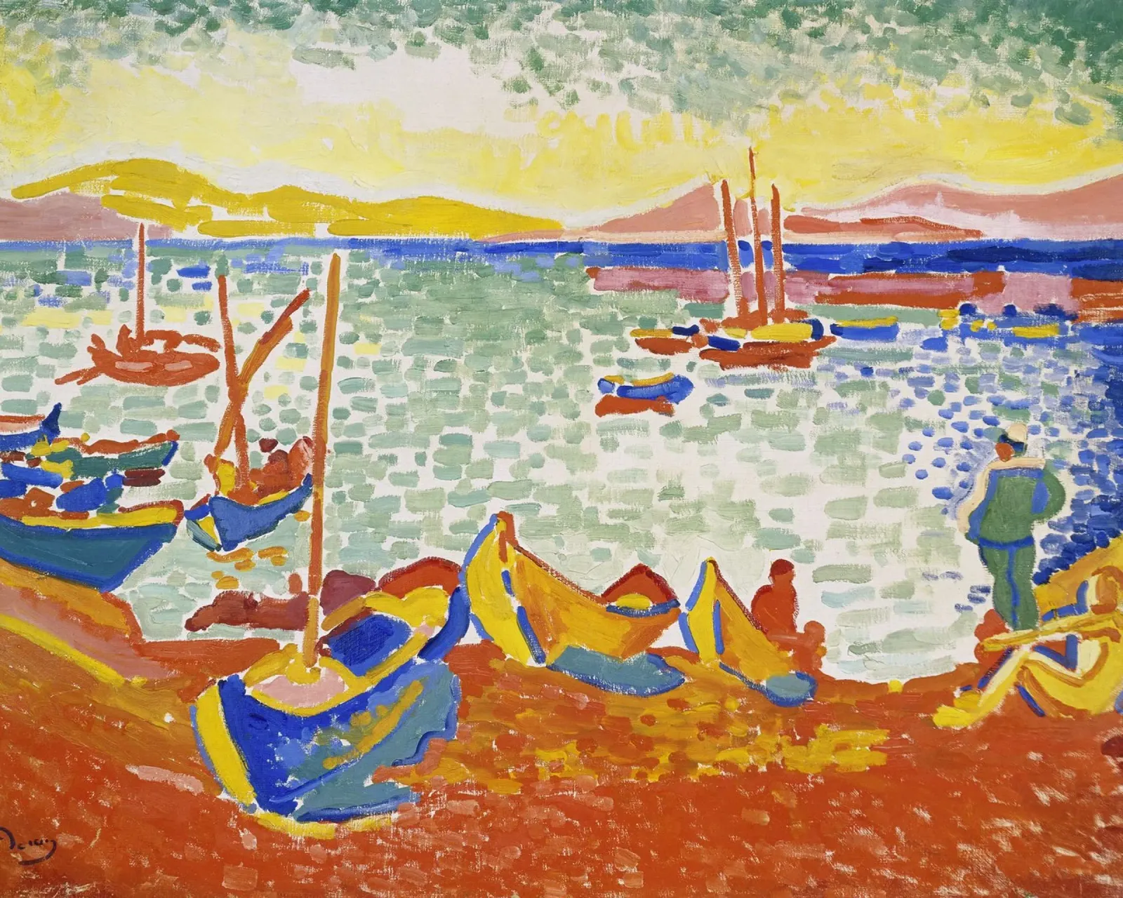 André Derain - Bateaux dans le port de Collioure panneau forex de ARTOTHEK