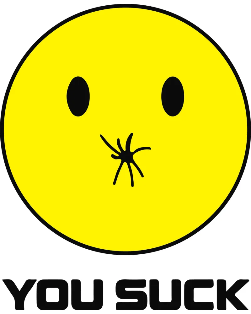 Design artistico Funny You S*ck pellicola backlit da kaiyaraiya