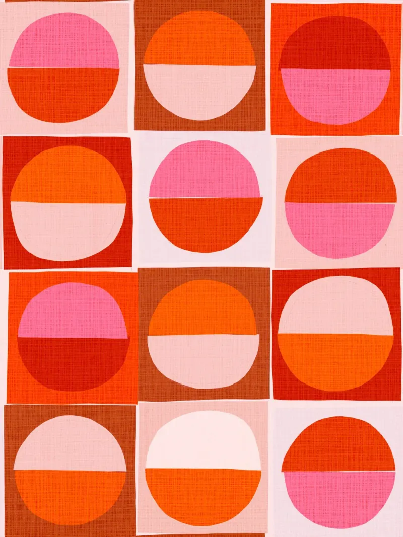 Collage di sole e luna retrò in amore plexiglass da Dominique Vari Abstract