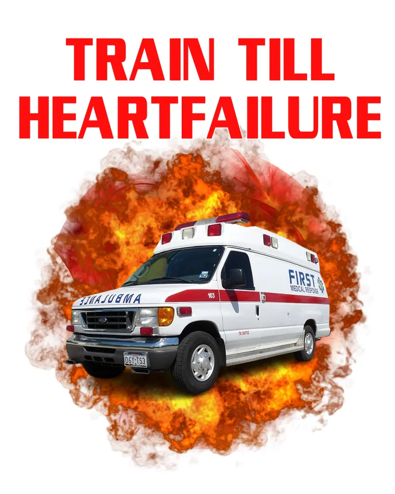 Train Till Heartfailure Humor Funny art design aluminio dibond de kaiyaraiya