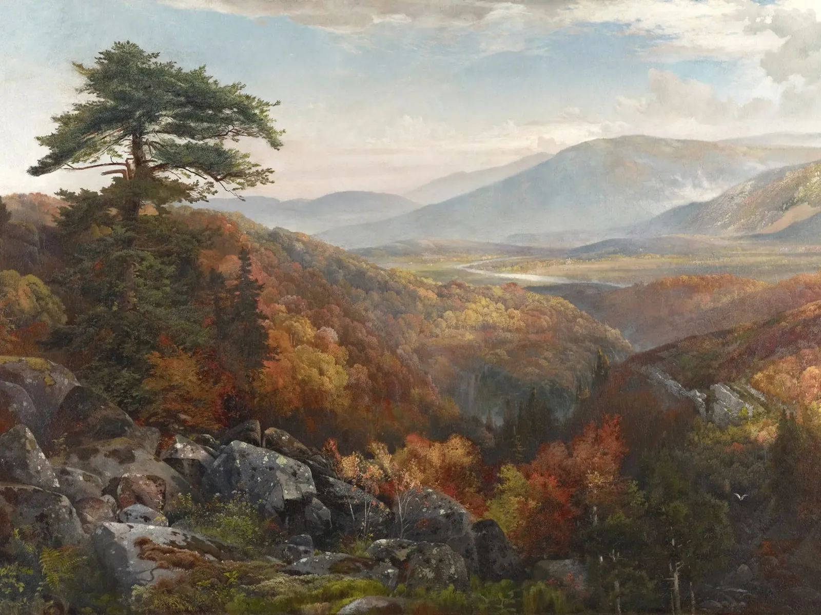 Valley Landscape in Autumn pellicola backlit da apoloprints