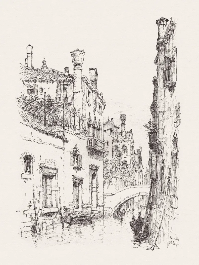 Venice, Italy - Rio della Abbazia carta hahnemühle da apoloprints