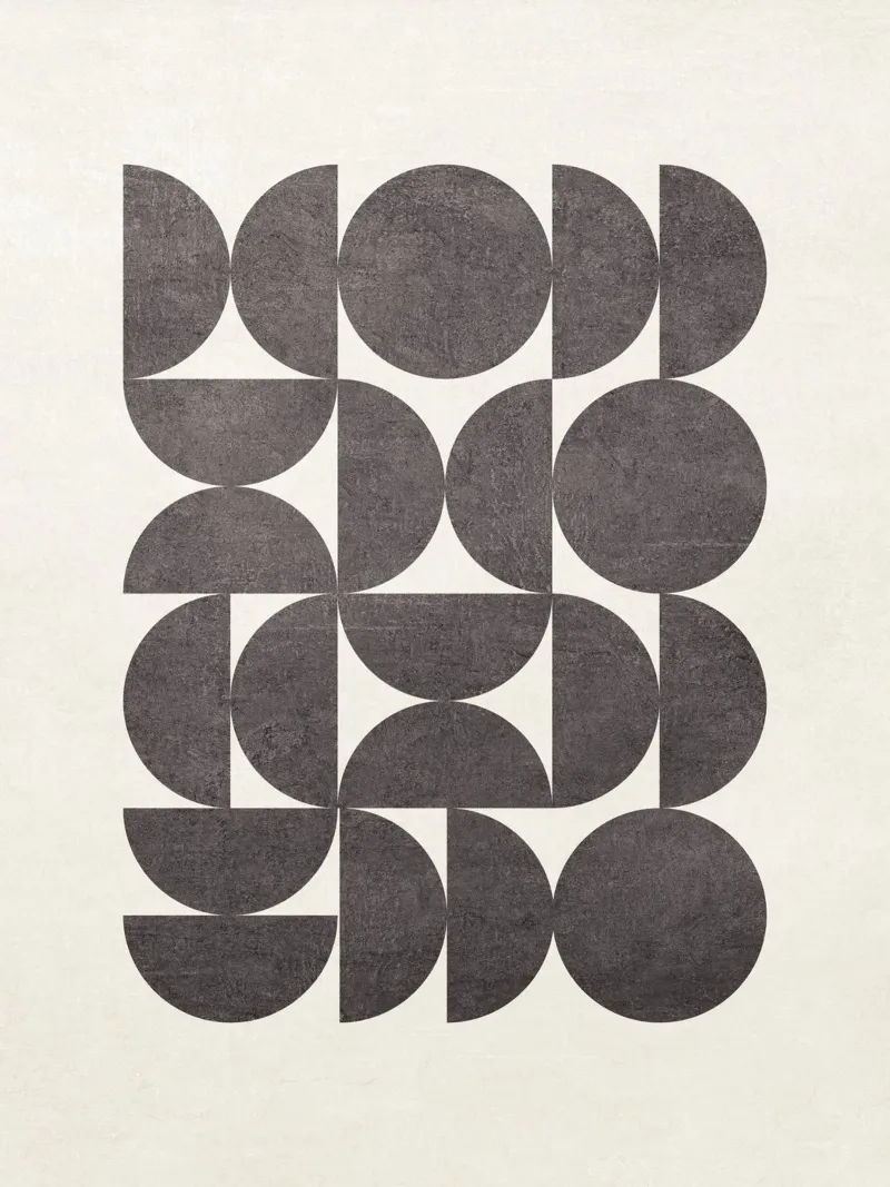 Bauhaus Style Semicircles pellicola backlit da apoloprints
