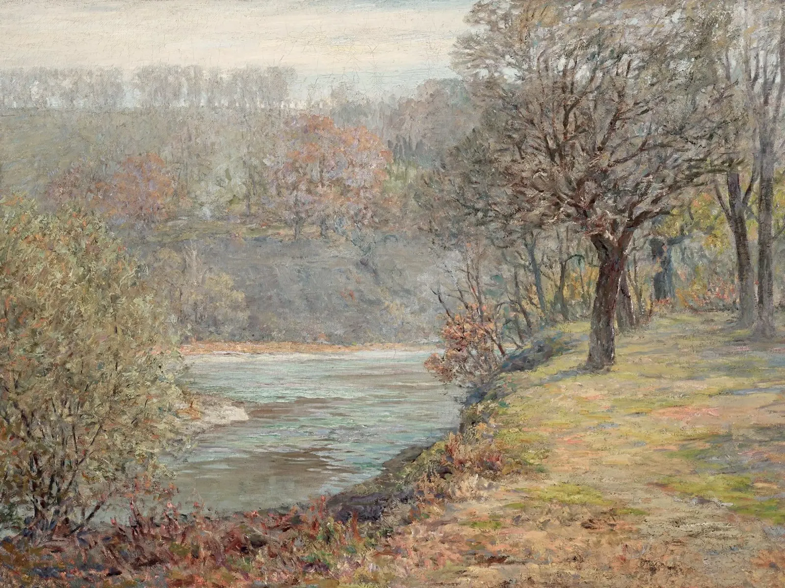 River landscape in autumn pellicola backlit da apoloprints