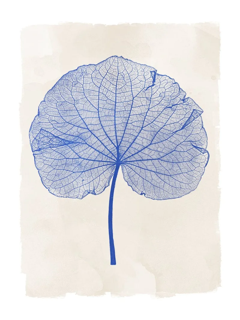 Blue Leaf no. 4 pellicola backlit da apoloprints