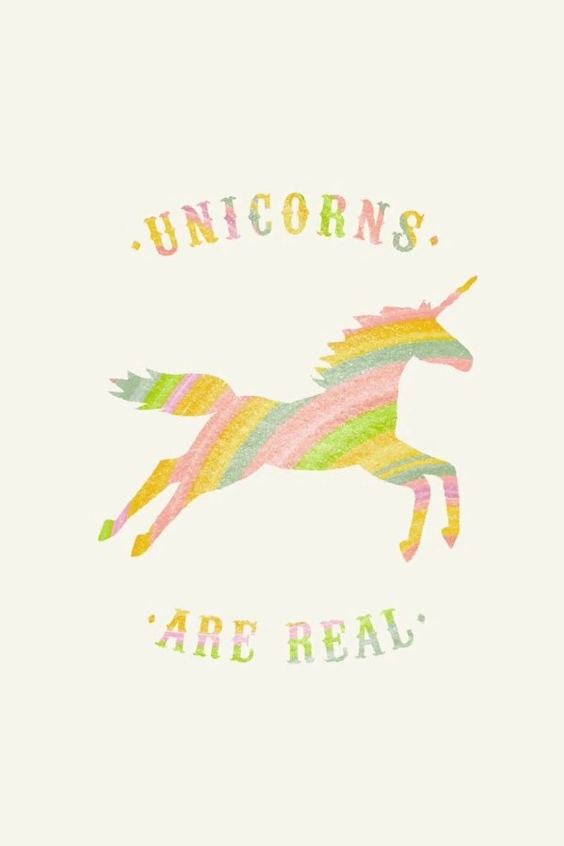Unicorns Are Real II canvas by Florent Bodart