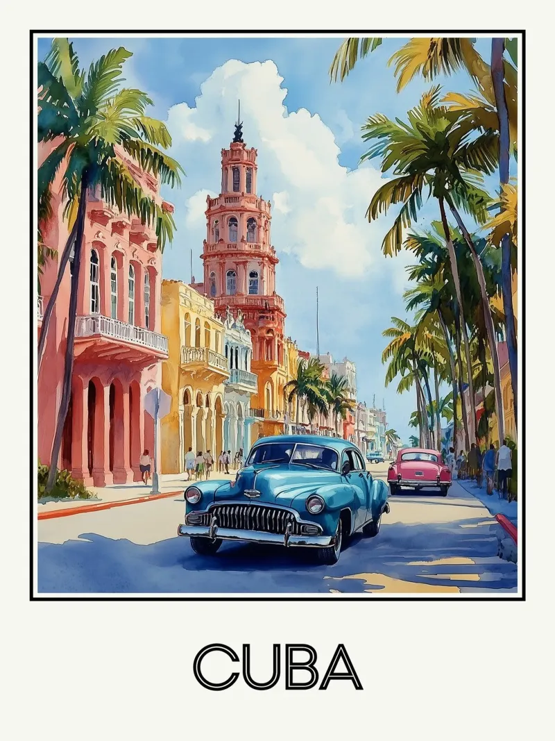 Cuba poster da Frame the World