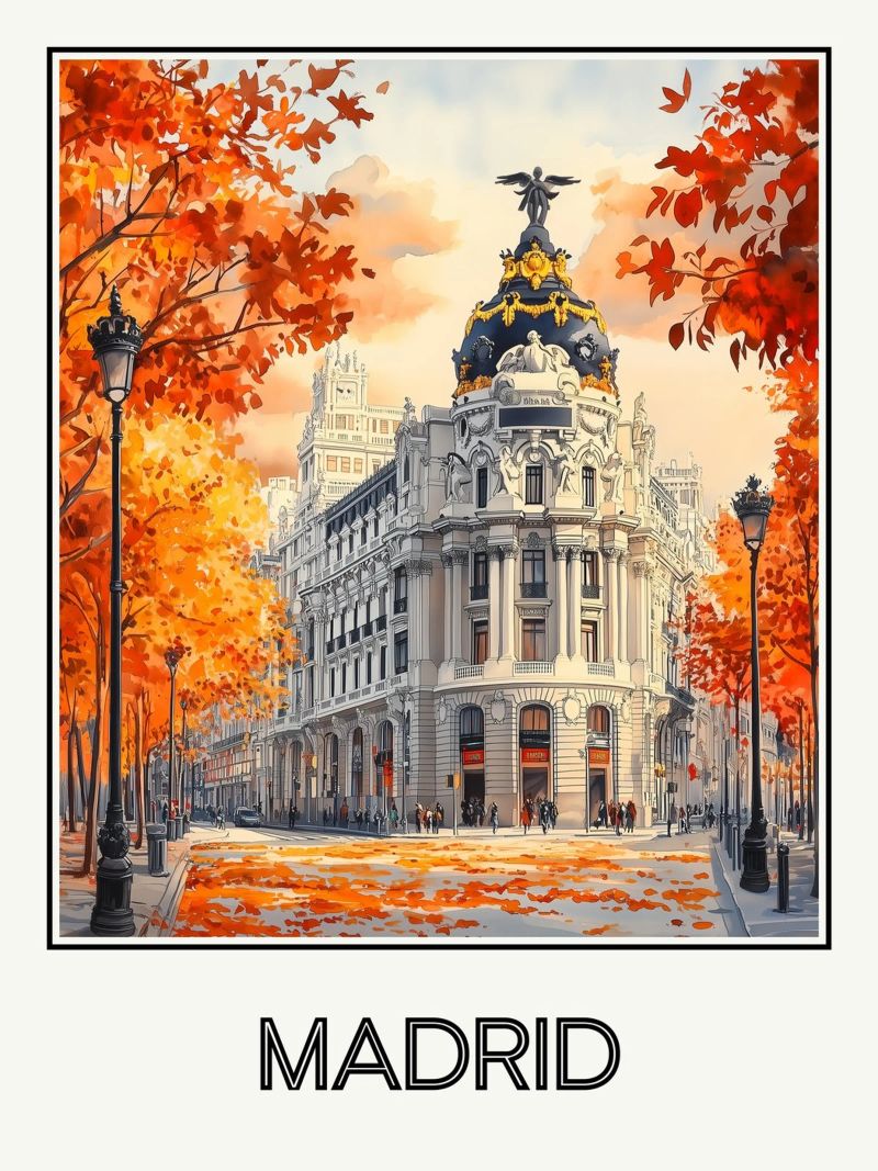 Madrid poster by Frame the World