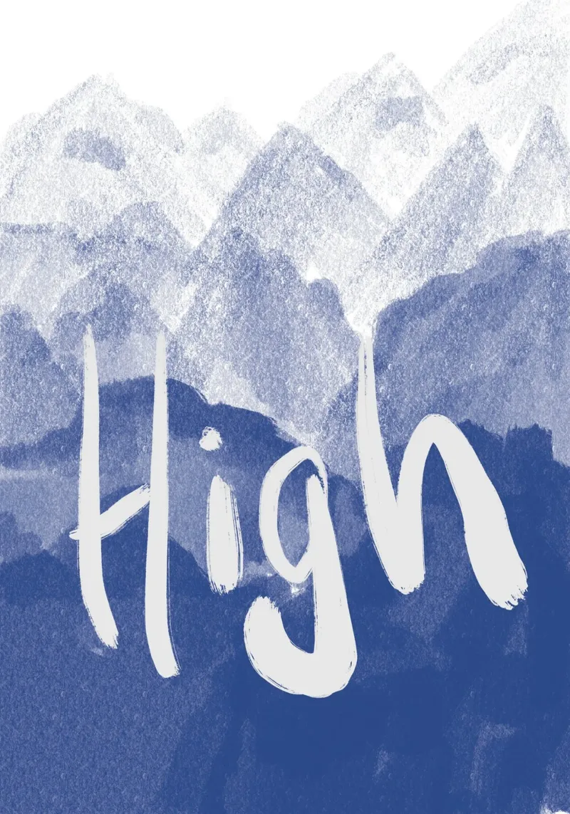 high in the mountains poster da STOLZE GRAFIK