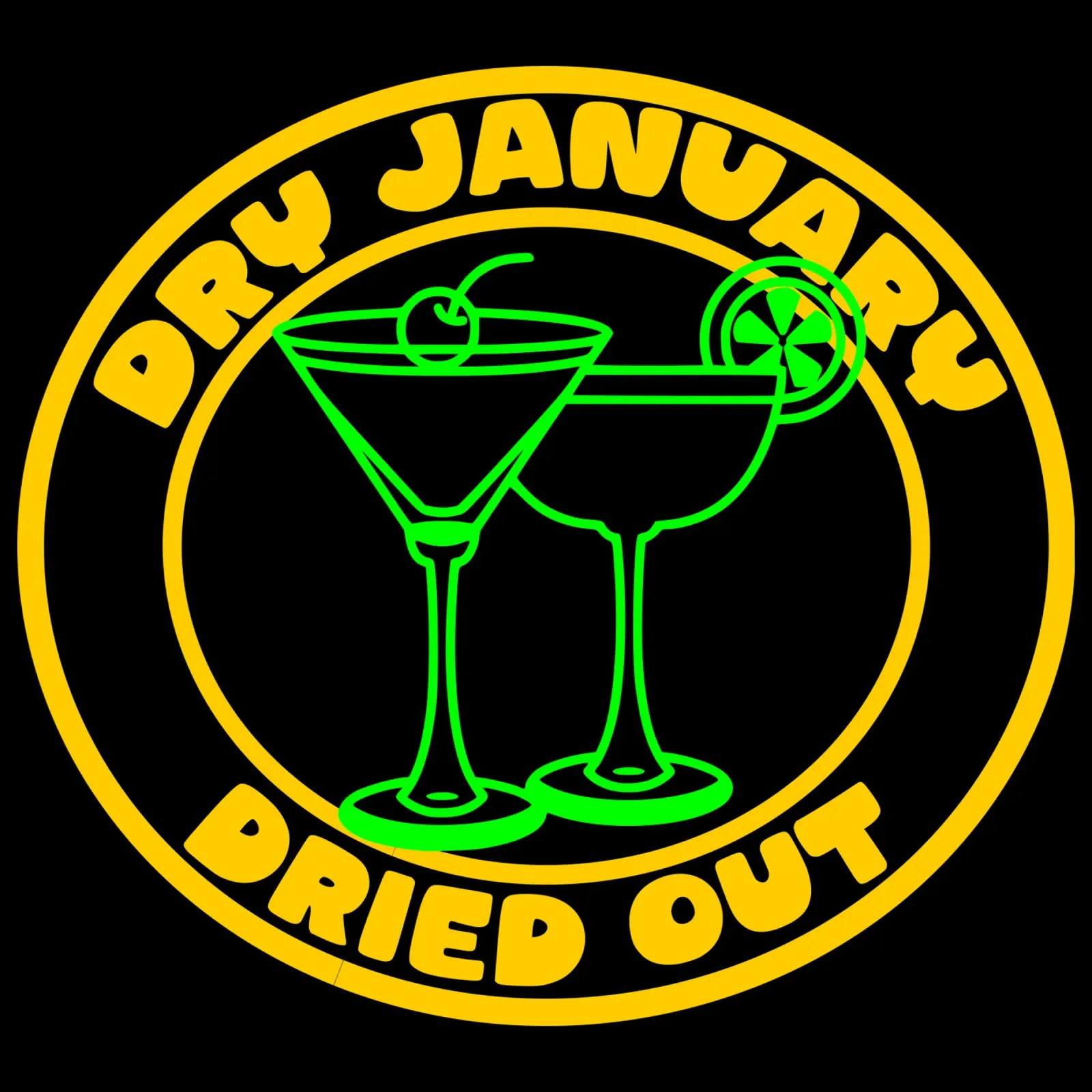 Dry January Dried Out poster with aluminum frame by sillyindustries