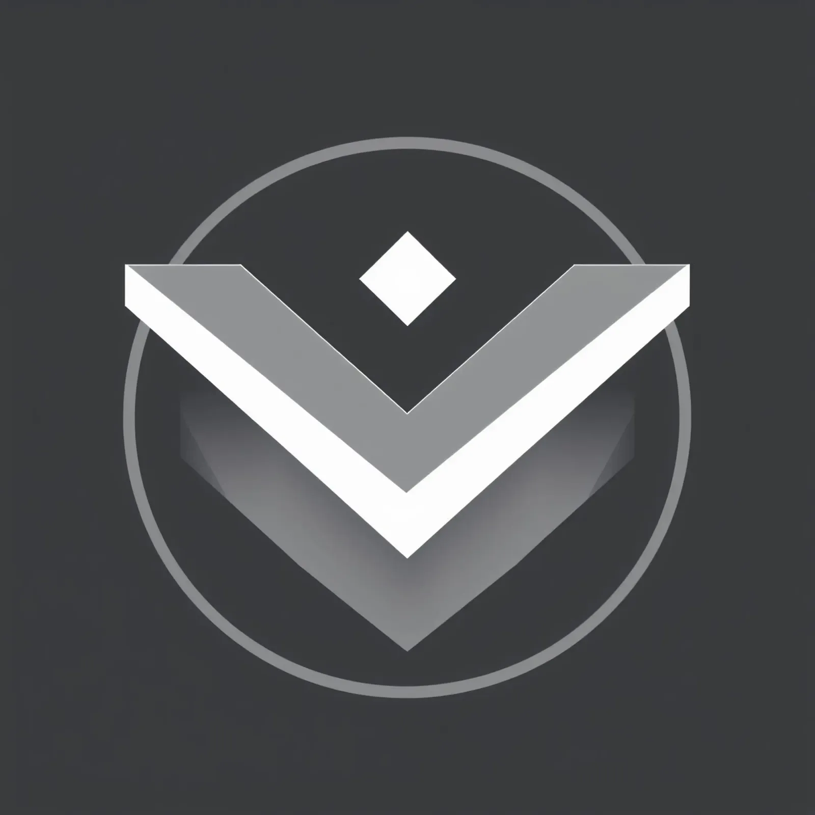 Representación visual de un logotipo geométrico con s metacrilato de DesignDoodle
