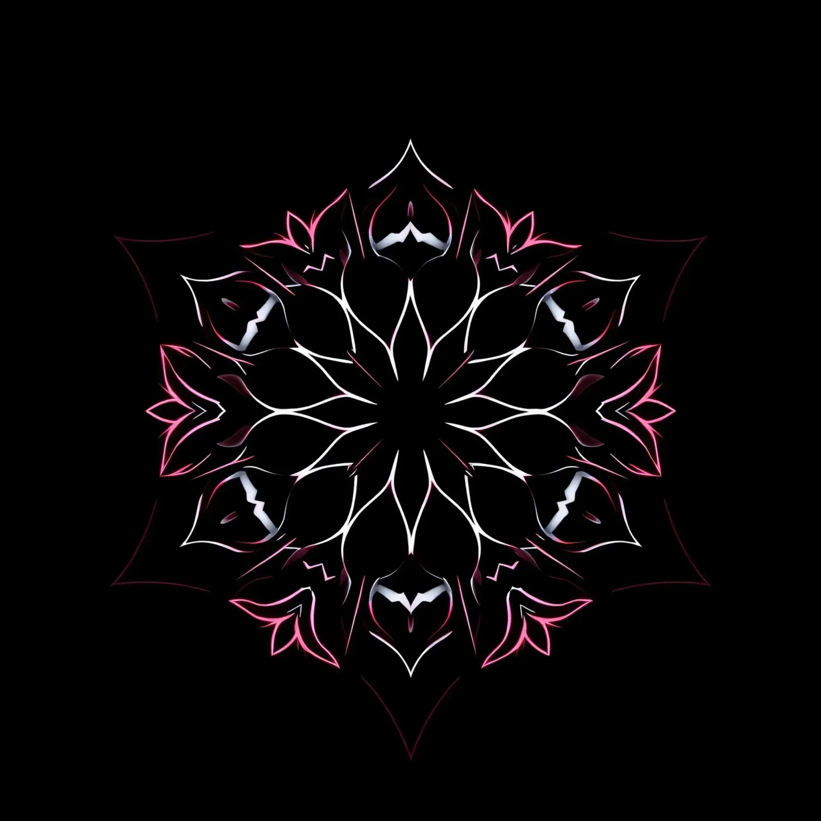 Intricate floral mandala design symmetrical pattern canvas with Floater frame by DesignDoodle