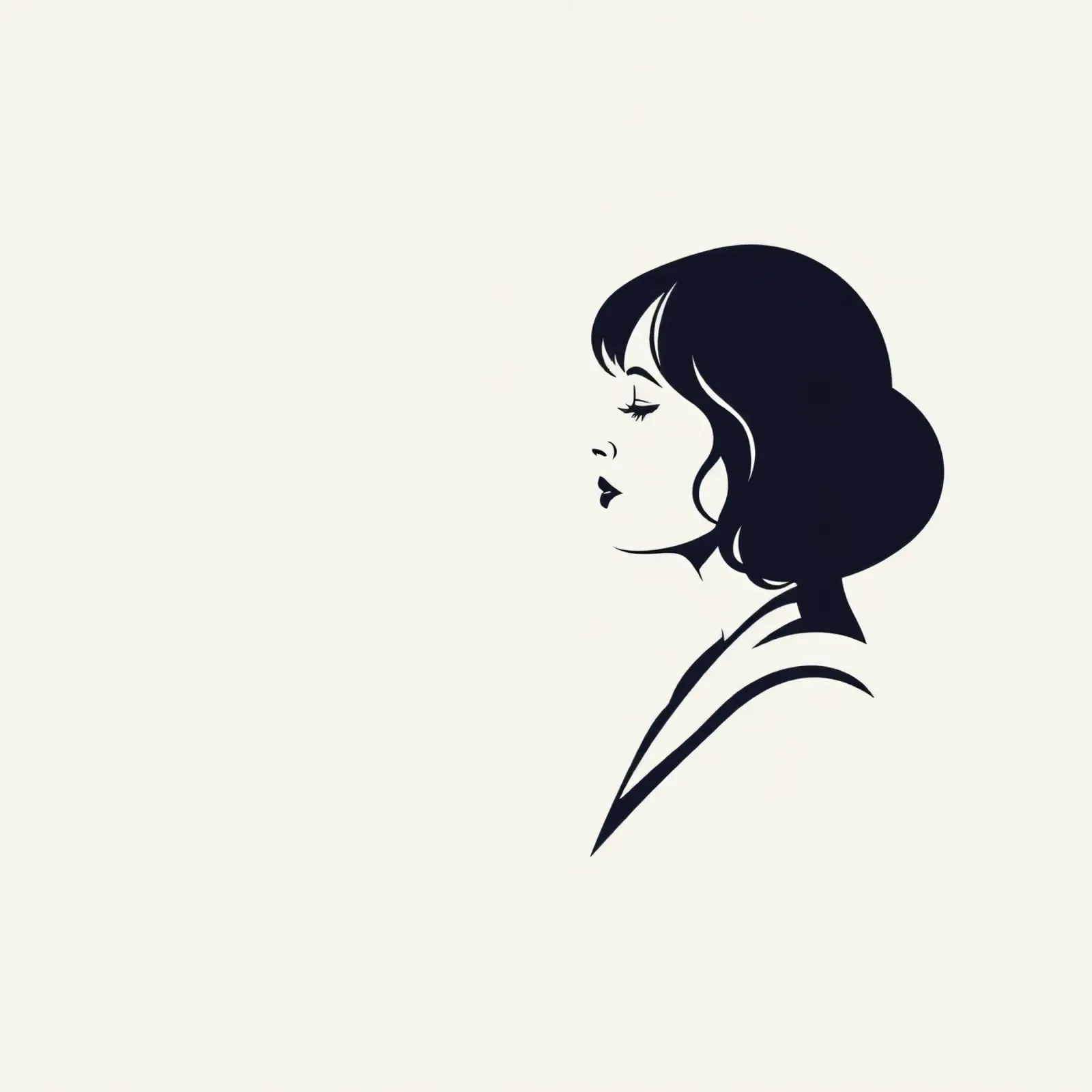 Profilo elegante di una donna con acconciatura vintage pellicola backlit da DesignDoodle