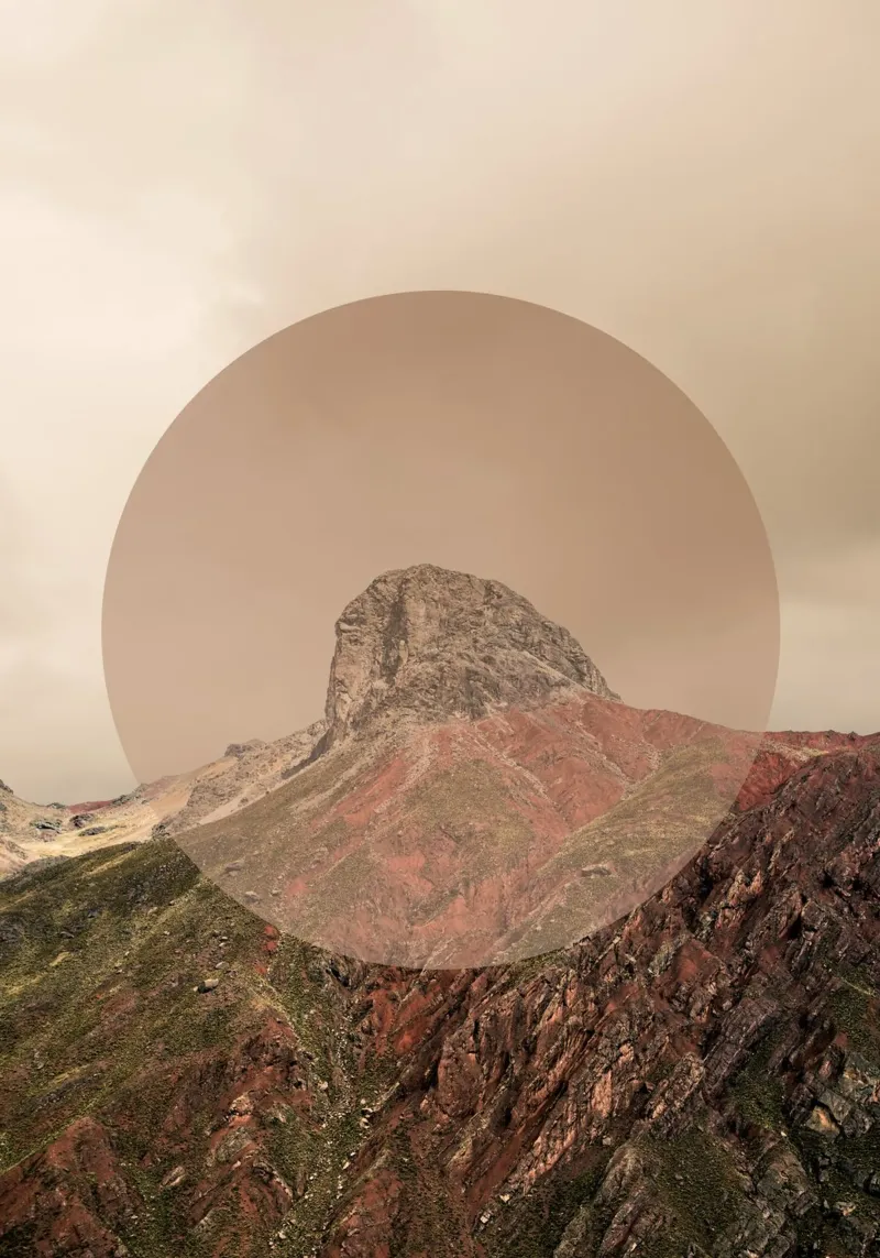 Mania Landscapes Circular 2 Andes (Peru) pellicola backlit da Mania Print Collection