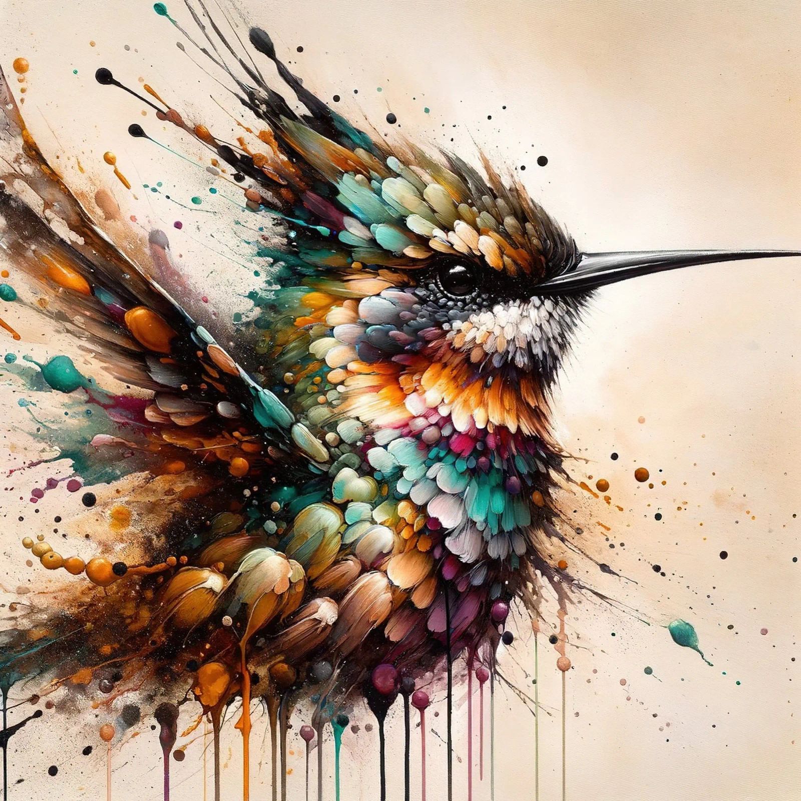 Potente colibrí poster de Chromatic Fusion Studio
