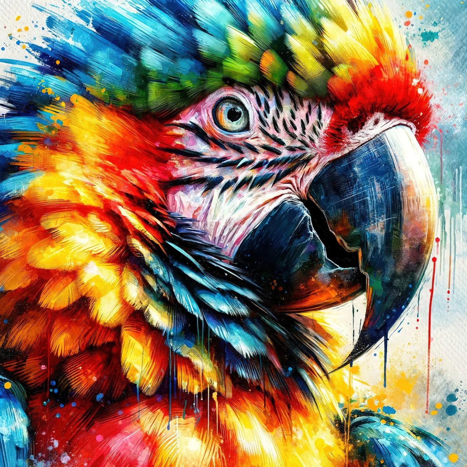 Perroquet Color Burst poster de Chromatic Fusion Studio
