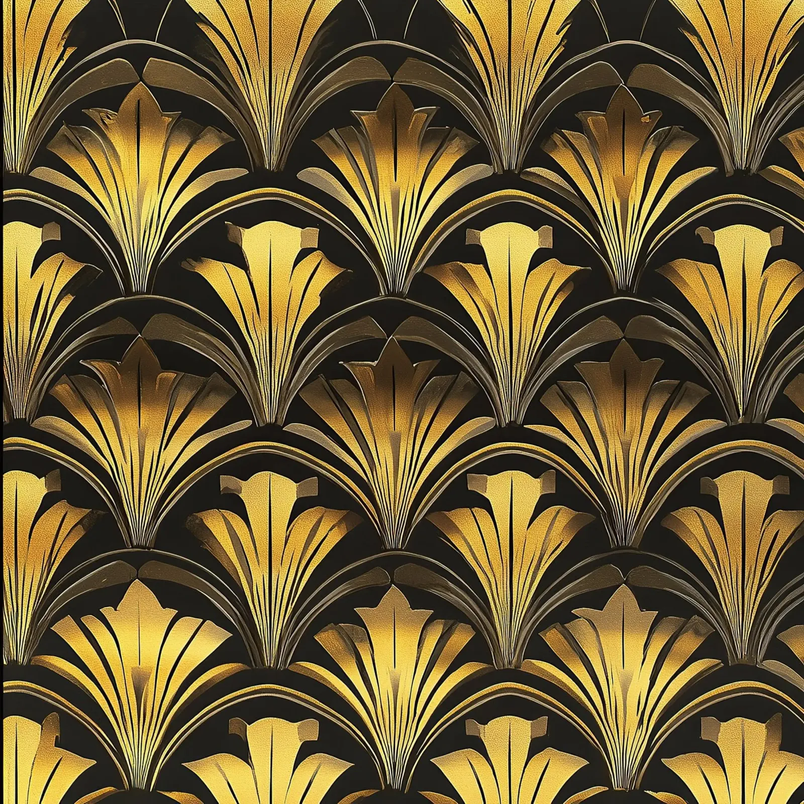 Art Deco - Goldene Strukturen hahnemühle by Golden Era